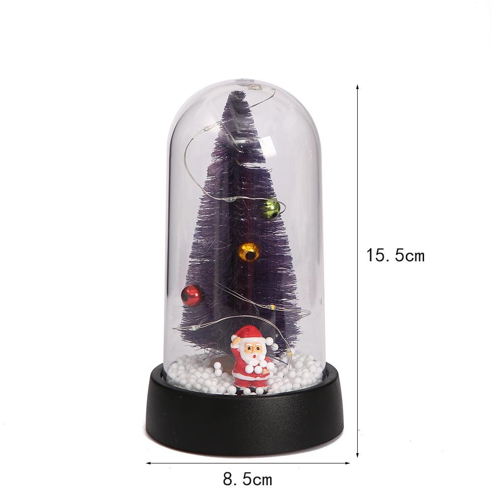 European and American Christmas tree home decoration lights, Christmas luminous glass cover Christmas gift led night light
