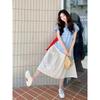 Super good-looking splicing dress summer Korean new design sense niche fresh and sweet versatile shirt skirt
