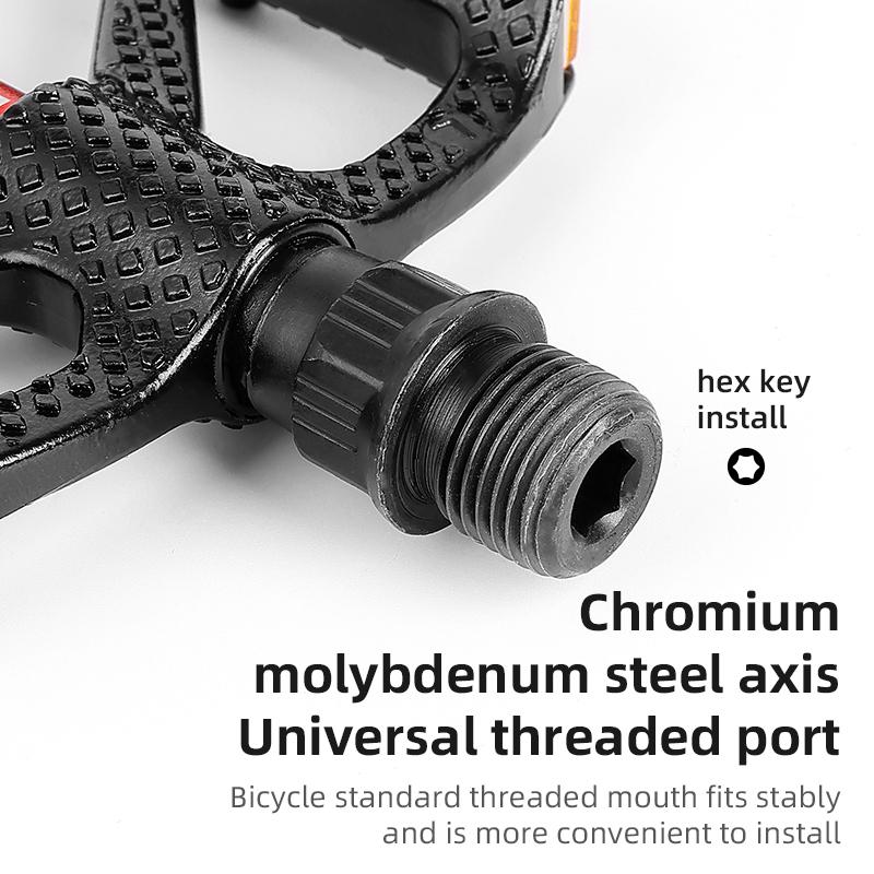 ESLNF Bearing DU Bicycle Pedal Aluminum Alloy Anti Slip MTB Road Bike Pedal Widen Pedals Profession Bike Accessories