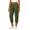 Women Loose Fit Drawstring Waist Casual Pants with Pockets Elastic Ankle Cuffs Cotton Linen for Everyday Wear