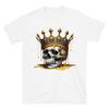 Vintage Goldener Totenkopf König T-Shirt - Königliche Krone Neuheit Unisex Grafik-T-Shirt