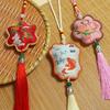 New Style Ancient Embroidery Scented Sachet with Tassels - Peace & Fortune Pendant