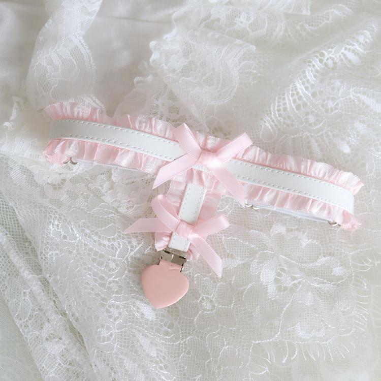 Sweet Korean Fashion Sexy Girl Necklace Choker Lace Bow Ribbon Lolita Leg Rings Band Sweet Multifunctional Fashion Lace Strap