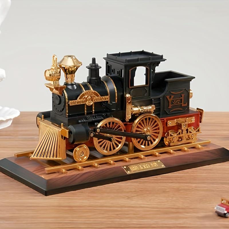 

A Vintage Nostalgic Convertible Music Box in The Shape of a Train Engine, a Creative Gift for Birthdays.
