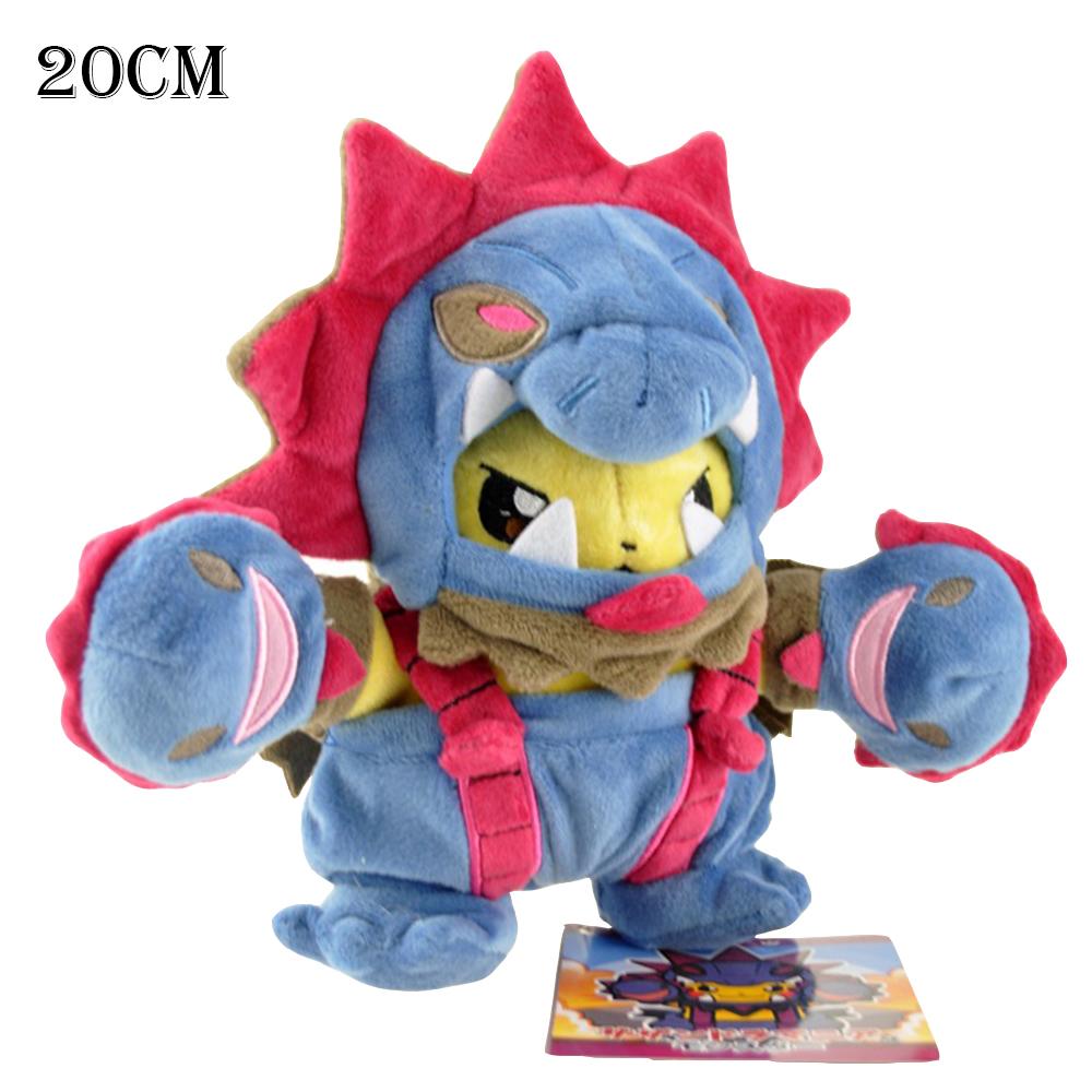 Pikachu Cosplay Cos Eevee Plush Toys Pikachu Peluche Garchomp Tyranitar Lucario Rayquaza Morpeko Gengar Plushies Stuffed Doll