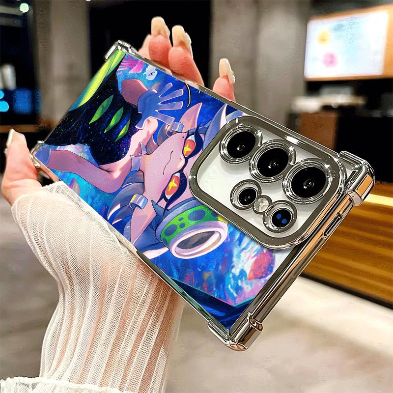 S-Splatoons Game Soft Phone Case For Samsung Galaxy S26 Ultra S25 Edge S24 FE S23 Plus S22 S21 + S20 Plating Anti-Fall Fundas