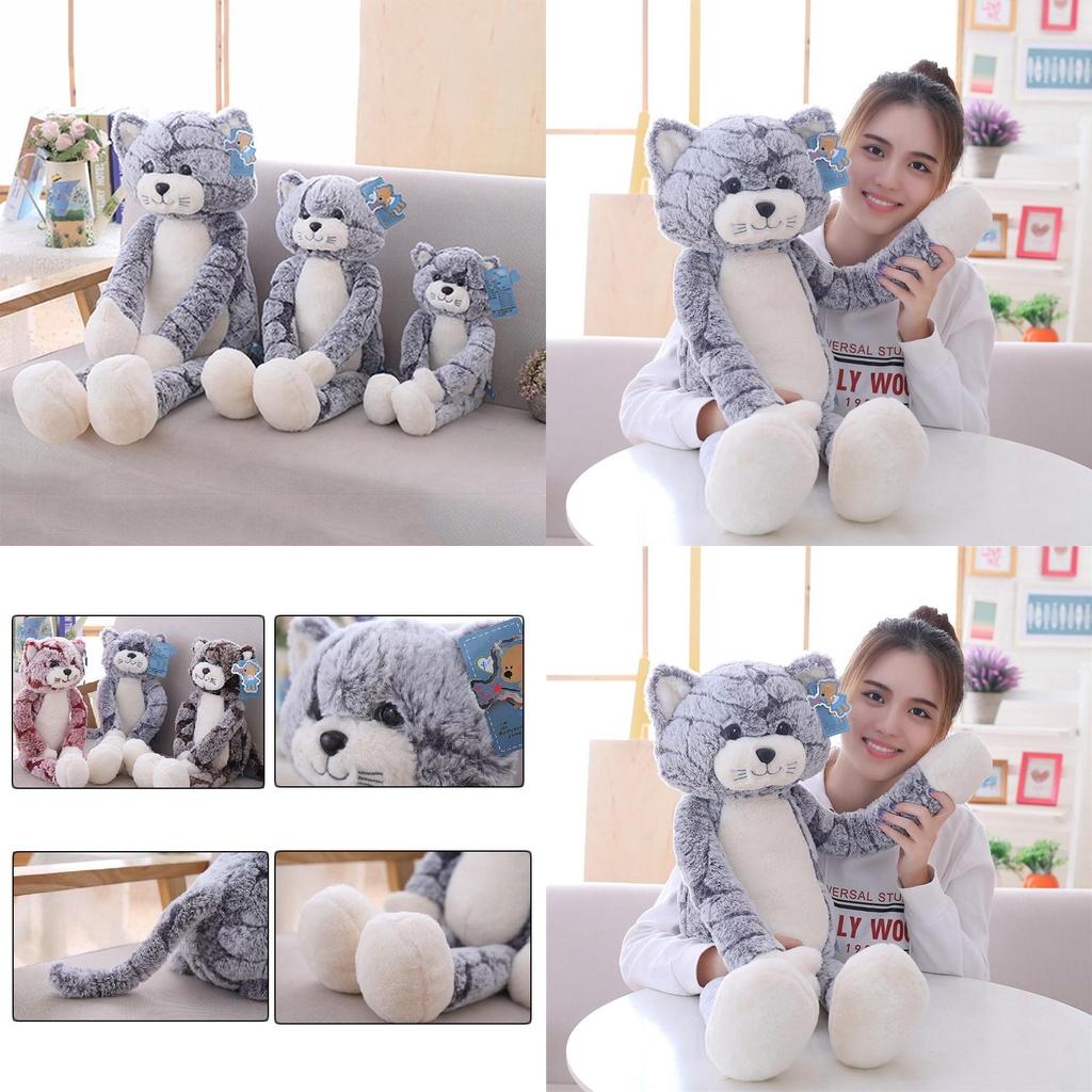 Adorable Large Cat Plush Toy Soft Cute Stuffed Doll Perfect For Christmas Gift