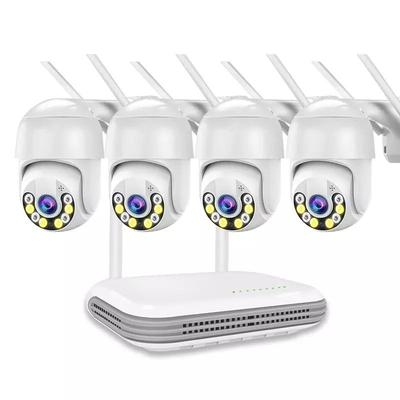 Kit de Vigilância NVR WiFi de 4 Vias iCSee: Câmeras HD Bullet e Dome para Exterior, Visão Noturna, Monitoramento Colorido