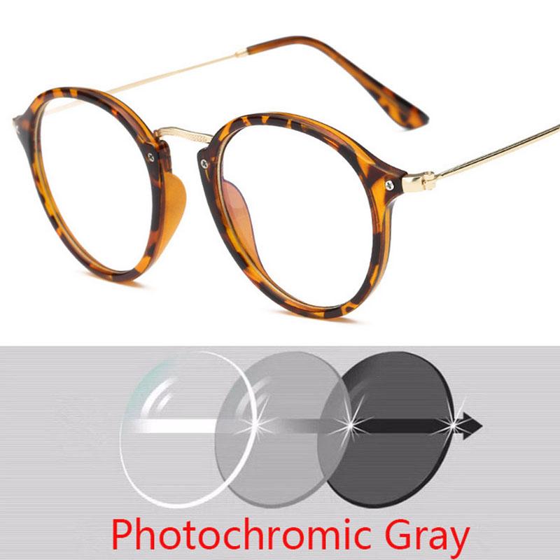 -1 -1.5 -2 -2.5 -3 -3.5 -4 -4.5 -5.0 -5.5 -6.0 Classic Small Round Myopia Eyeglasses With Degree Women Men Black Glasses Frame