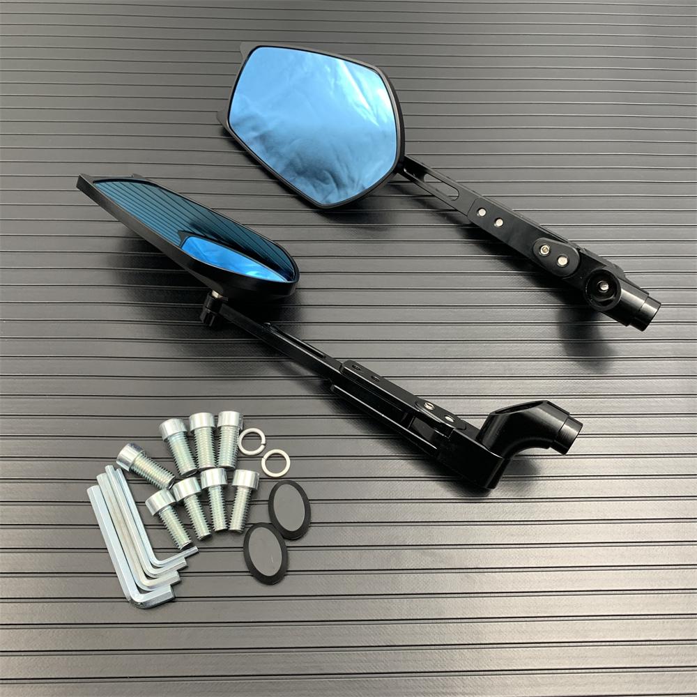 Adjustable ALUMINUM Custom Universal Motorcycle Rearview Side Mirrors 8mm 10mm For KAWASAKI Z750 HONDA R1 R6 FZ6 SUZUKI YAMAHA