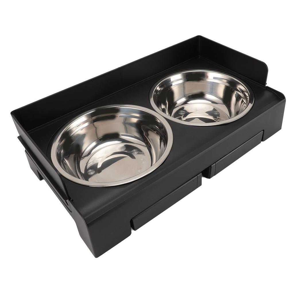 Elevated Dog Bowl Feeder Adjustable Height Stainless Steel Anti Slip Raised Dog Food Water Bowl for