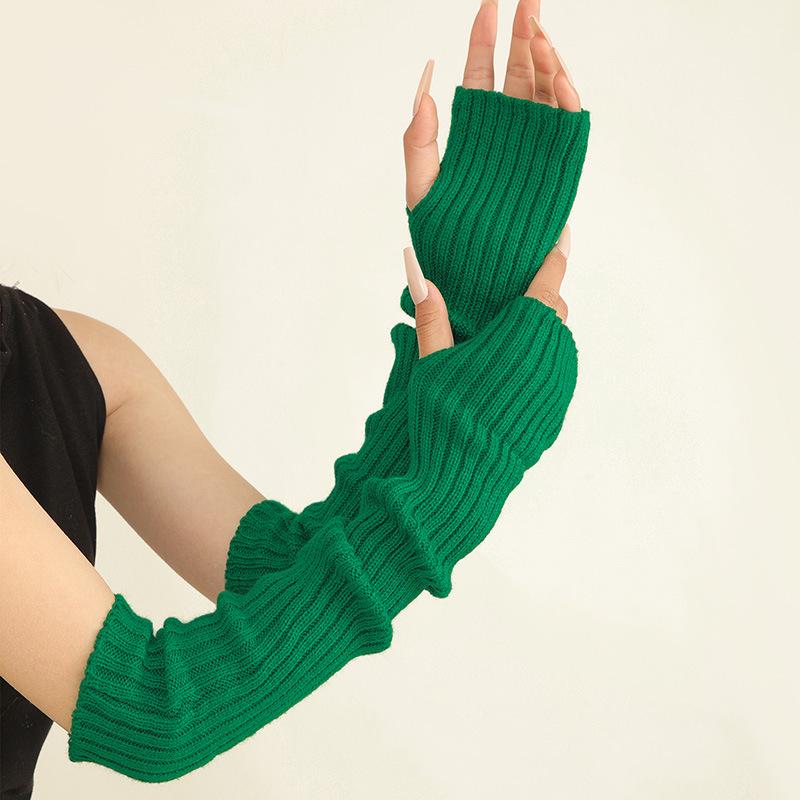 Popular Thick Knit Fingerless Arm Warmers - Long, Cozy Autumn/Winter Sleeves