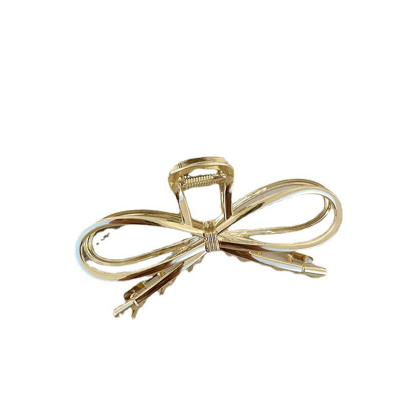 Large Metal Bow Hairpin for Women - High-Grade Shark Clip