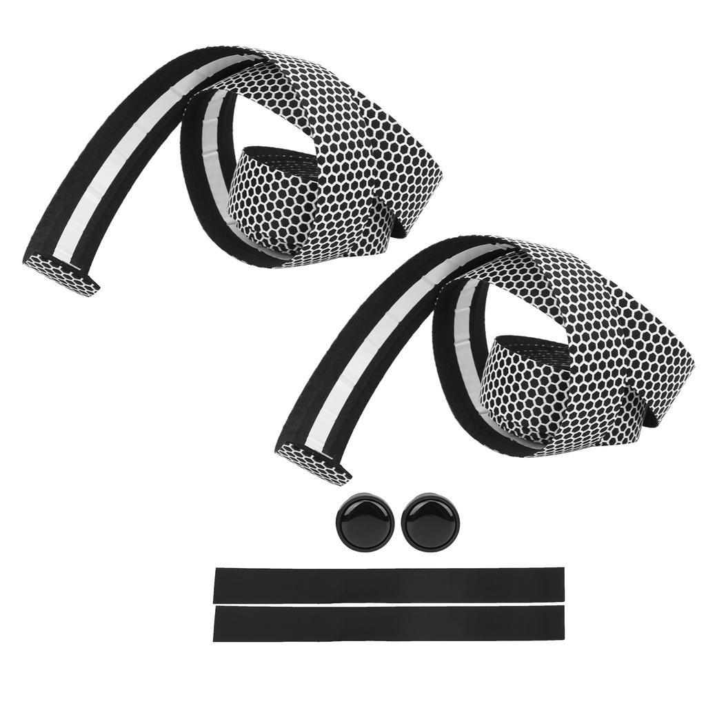 Mountain Bike Handlebar Wrap Bicycle AntiSlip Bar Grip Tape with 2Pcs Bar Plugs(White )