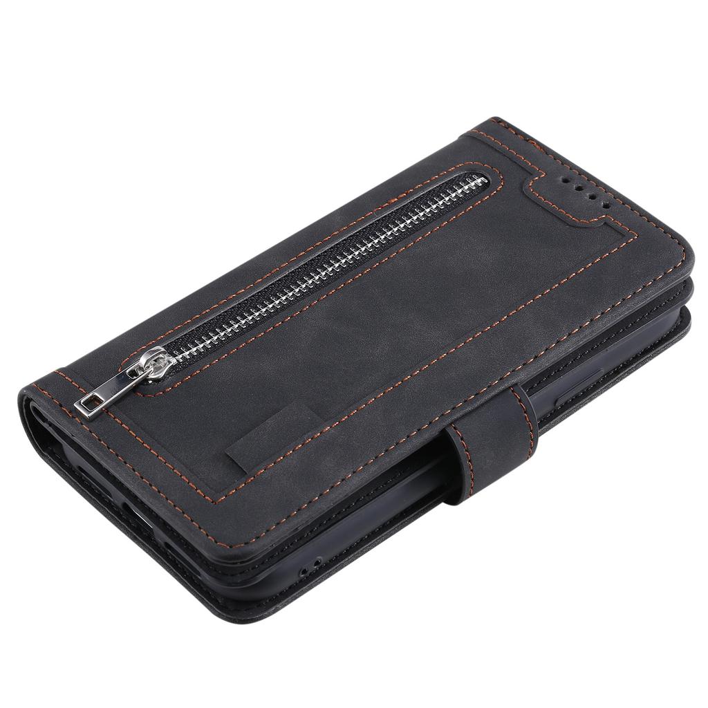 Multi 9-Card Zipper Wallet Case for Xiaomi Mi11T Mi11 Ultra Mi10T Mi10 Mi9T Mi9 Lite Retro Leather Lanyard Wrist Strap Cover