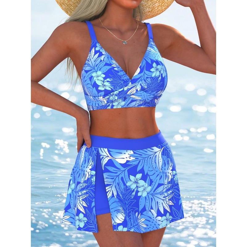 Overseas Warehouse New Women's V-neck Split Swimsuit Sexy Tight Bikini Swimsuit Women