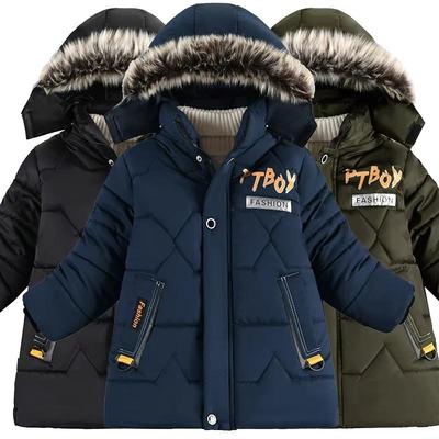 Kinder Winter Jungen Jacke Mantel Mit Kapuze Mantel Mode Kinder Warme Kleidung Jacke Kleinkind Mantel Winter Jacke Jungen Pelz Kragen Jacke