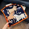 New silk scarf women's fashion versatile high-end small square scarf Korean version neck protection scarf spring and autumn retro scarf binding bag