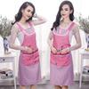 Cartoon Kitchen Apron Waterproof Oil-Resistant Polyester Sleeveless Apron Floral Print Design Apron