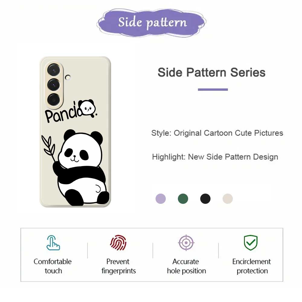 For Samsung Galaxy A36 5G Case Panda Pattern Printing Straight Edge TPU Phone Back Cover