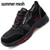 Indestructible Men Shoes Anti -Puncture Safety Shoes Work Sneakers Male Hiking Shoes Anti -Smash Steel Toe Shoes Security Footwear
