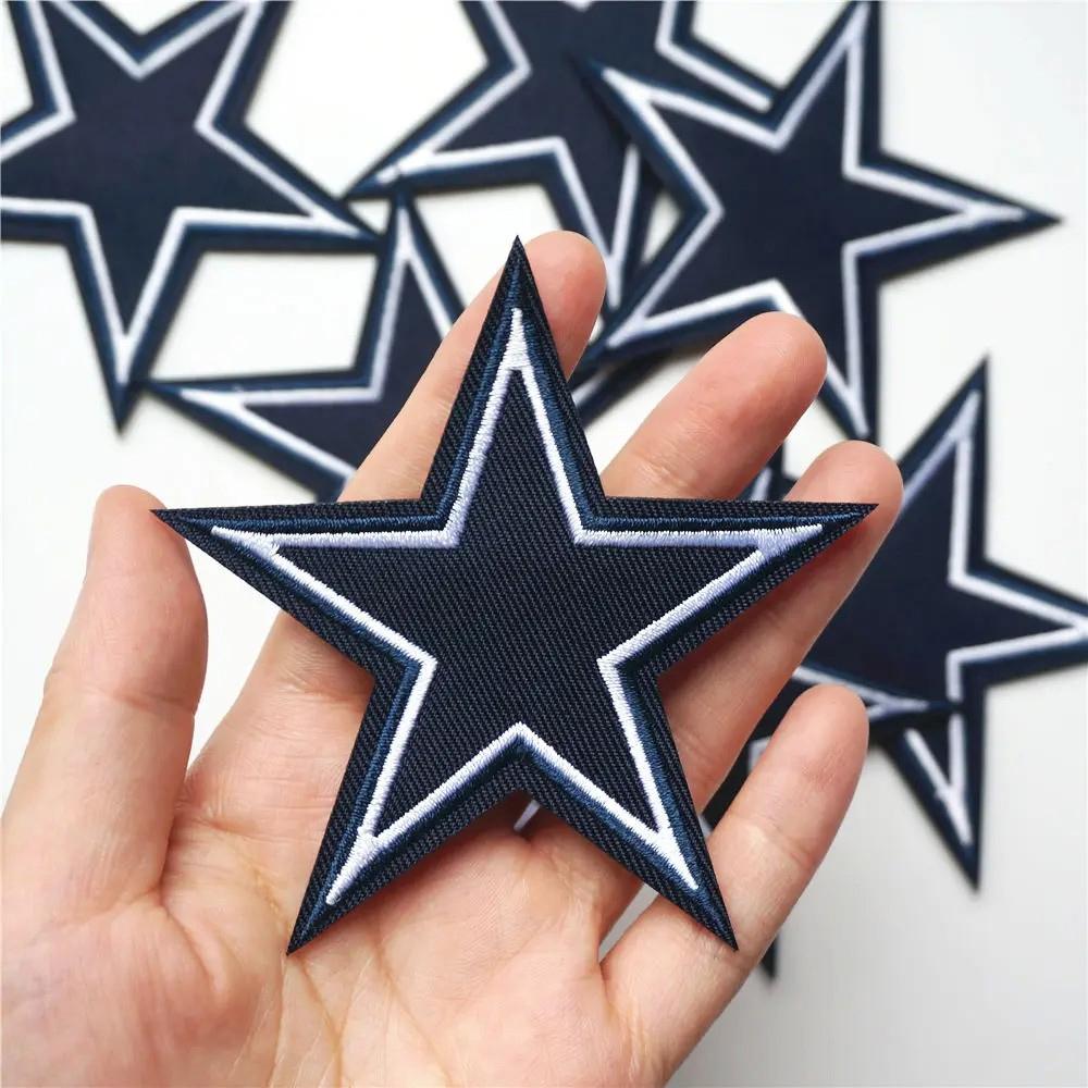 10Pcs Black Pentagram Embroidered Patches Applique Clothing Patch Decoration