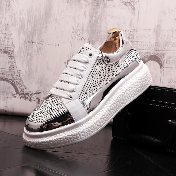 Fashion Men's new thick-soled rhinobason tide shoes every muffin tide men's shoes increase elastic sports casual shoes 6