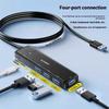 Fast Speed USB3.0 Hub 4 Port Splitter TypeC Power Port for Laptop Consoles Printer Keyboards Mouse Widely Used