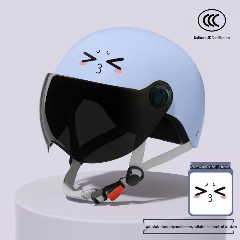 All-Season Lightweight Electric Vehicle Helmet for Students - Cute & Safe Summer Sun Protection