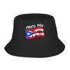 Coqui Frog Puerto Rico Flag Puerto Rican Bucket Hat Hip Hop Fisherman Caps For Women Retro Fishing Sun Hats Custom DIY Cap