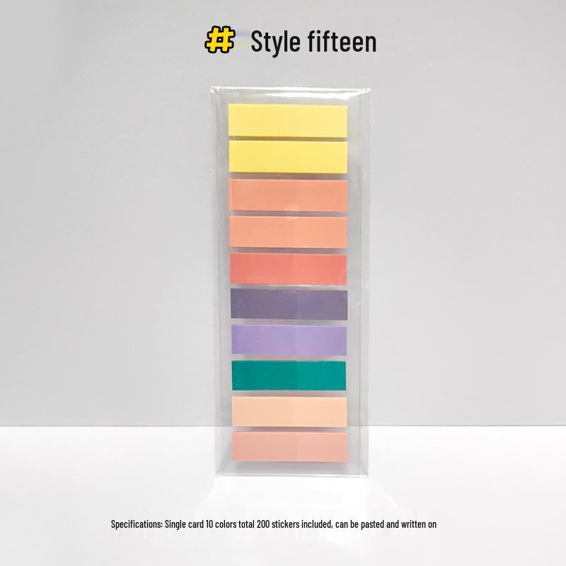 Morandi Color Transparent Sticky Notes - Cute Colorful PET Index Stickers for Marking and Memo.