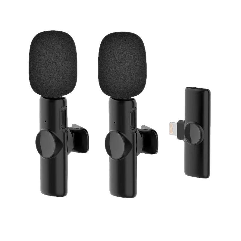 Microfone Lapela Sem Fio K11 com Redução Automática de Ruído para Vídeo, Transmissões Ao Vivo, Entrevistas e Gravação em Celulares e Computadores.