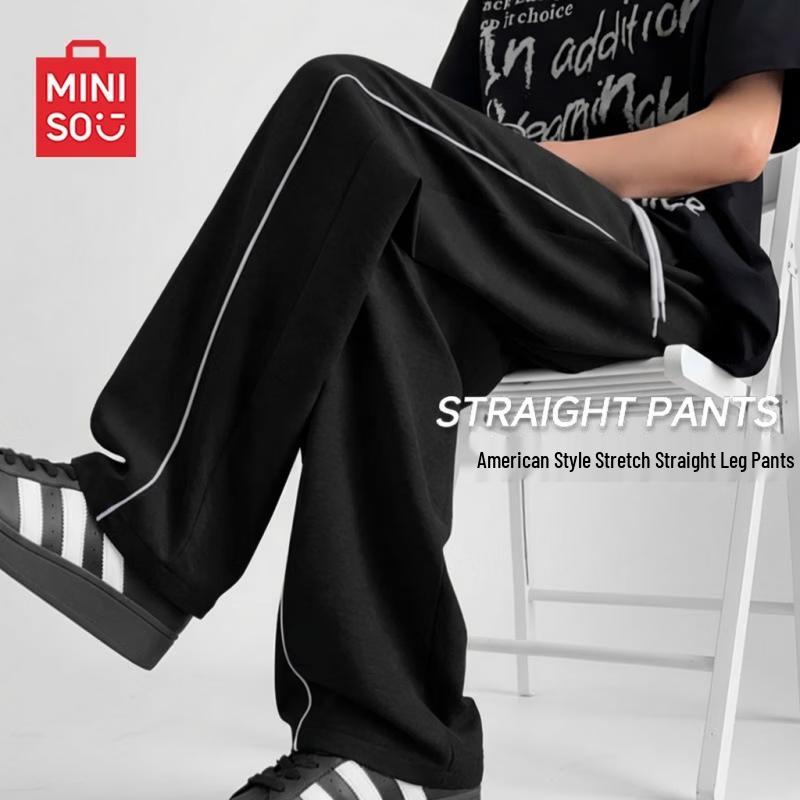 MINISO Men s American Style Straight-Leg Track Pants M