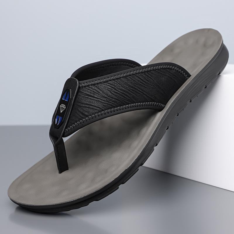 Tongs Légères pour Homme Tissu Premium Semelle de Massage Anti-Glisse Semelle Durable Chaussures d'Été Mode pour Toutes les Occasions
