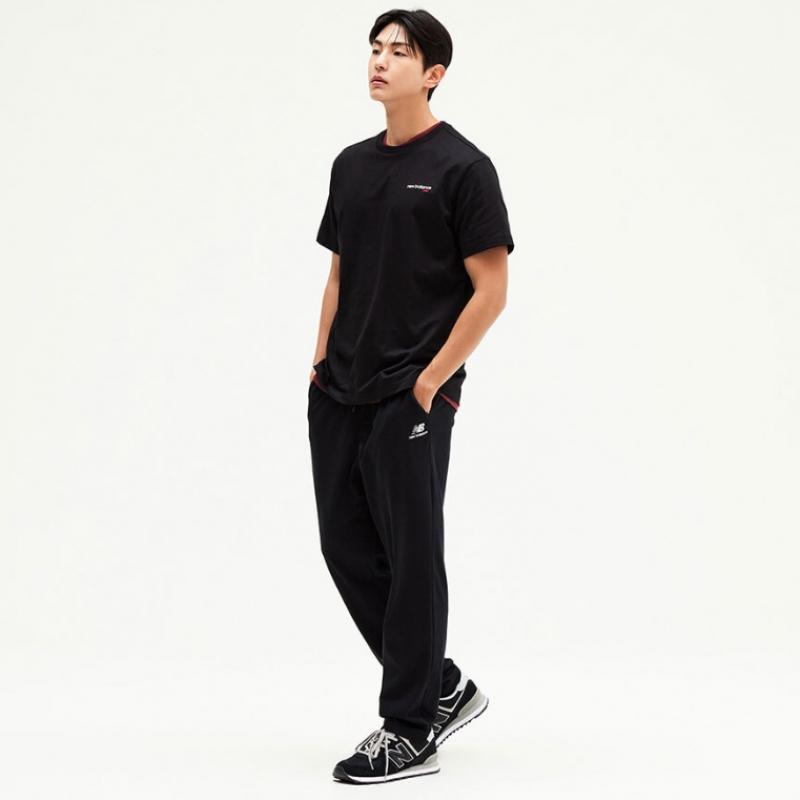 New Balance Nbmle21013 Uni Essential Single Mesh Standard Pants Standard Fit  Black 