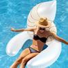 Schwimmender Stuhl Muschelform Aufblasbarer Pool-Schwimmkörper Leicht Tragbar Einfach aufzublasen Outdoor Wasser-Schwimmstuhl