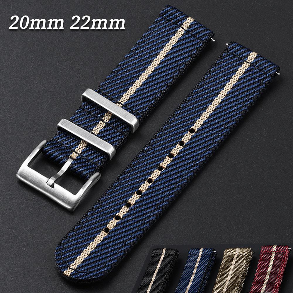 Sportovní vojenský nylonový řemínek na hodinky 20 mm 22 mm pro Seiko s rychloupínáním Univerzální plátěný náramek pro Omega Pánské chytré hodinky Řemínek na zápěstí