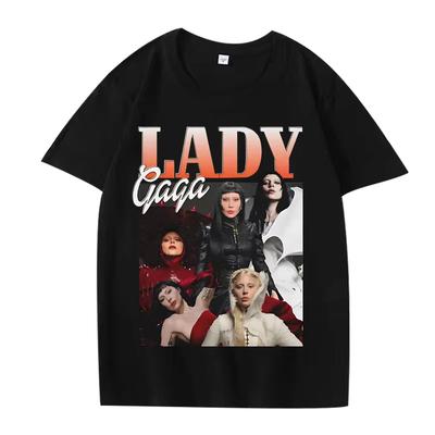 Lady Gaga Retro T Shirt Unisex Women Oversized 100 Cotton Hot Sale Short Sleeve Streetwear Fashion Summer Unisex Plus Size Tops