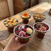 Food Grade Stainless Steel Dessert Bowl Retro Style Fruit Plate Dessert Salad Goblet High Footed Ice Cream Cup Restaurant