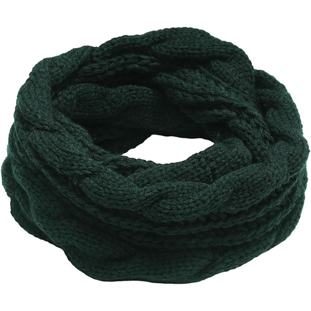 1pc Winter Warm Scarf for Women,Windproof Stylish Color-blocked Scarves for Cold Weather,Warm Knit Winter Circle Loop Scarves