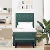Box Spring Bed with Headboard Dark Green 190 x 90 cm Velvet