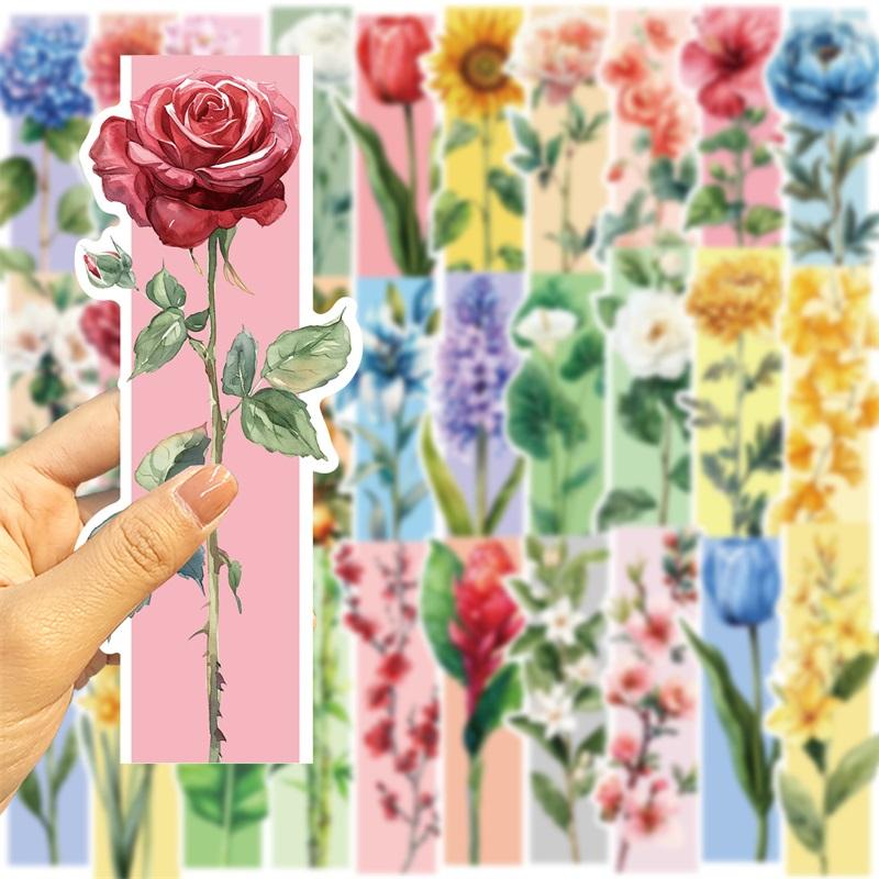 5/30PCS Fresh Spring Flower Bookmark for Pages Books Readers Handheld Creative Materials Stationery Supplies