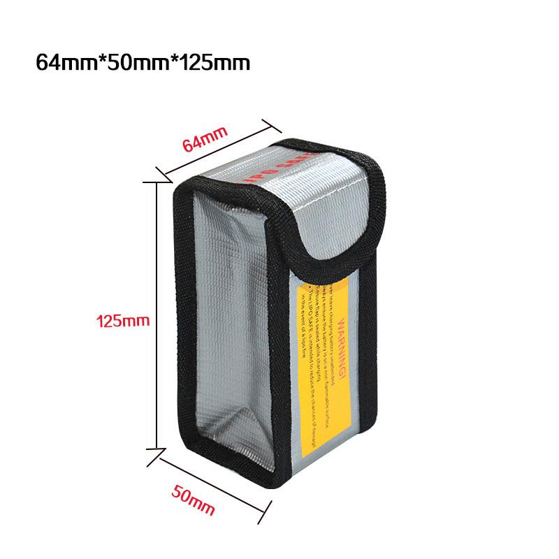 

High Quality Fireproof & Waterproof Explosion-proof RC LiPo Battery Safety Bag Safe Guard Charge Sack 90*64*50MM
