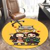 Anime-Inspired Chair Mat - Round Carpet for Home Decor, Office Use, and Gifts - Suitable for Bedrooms, Living Rooms s0482b