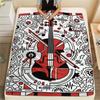 Guitar Geometry Print Flannel Blanket, High Quality Comfortable for All Seasons, Home Decor, Warmth and Comfort, Perfect for Christmas Gifts57