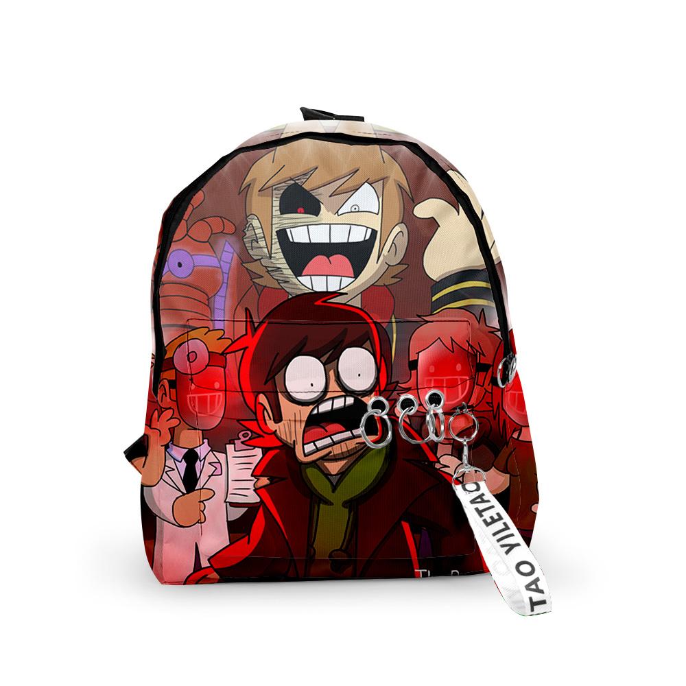 תיקי גב לבית ספר פופולריים וצעירים של Eddsworld, תיקי גב למחברות, הדפסת תלת מימד, אוקספורד עמיד למים, מחזיק מפתחות, תיקי נסיעות קטנים