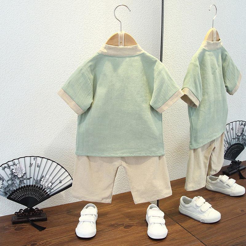 Jungen Hanfu Sommer Dünnes Tang-Kleid Kinder Zhou Zhou Jahresaltes Kleid Herren Baby Sommerkleid
