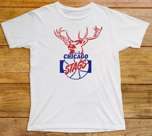 

Футболка Chicago Stags 723 Ретро Баскетбольная Спортивная Команда Буллз Кабс Блэкхокс Новая 2XL