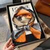 Small long silk scarf, women's spring and autumn style, foreign style, fashionable new style, matching shirt, headband, mother's neck, scarf.
