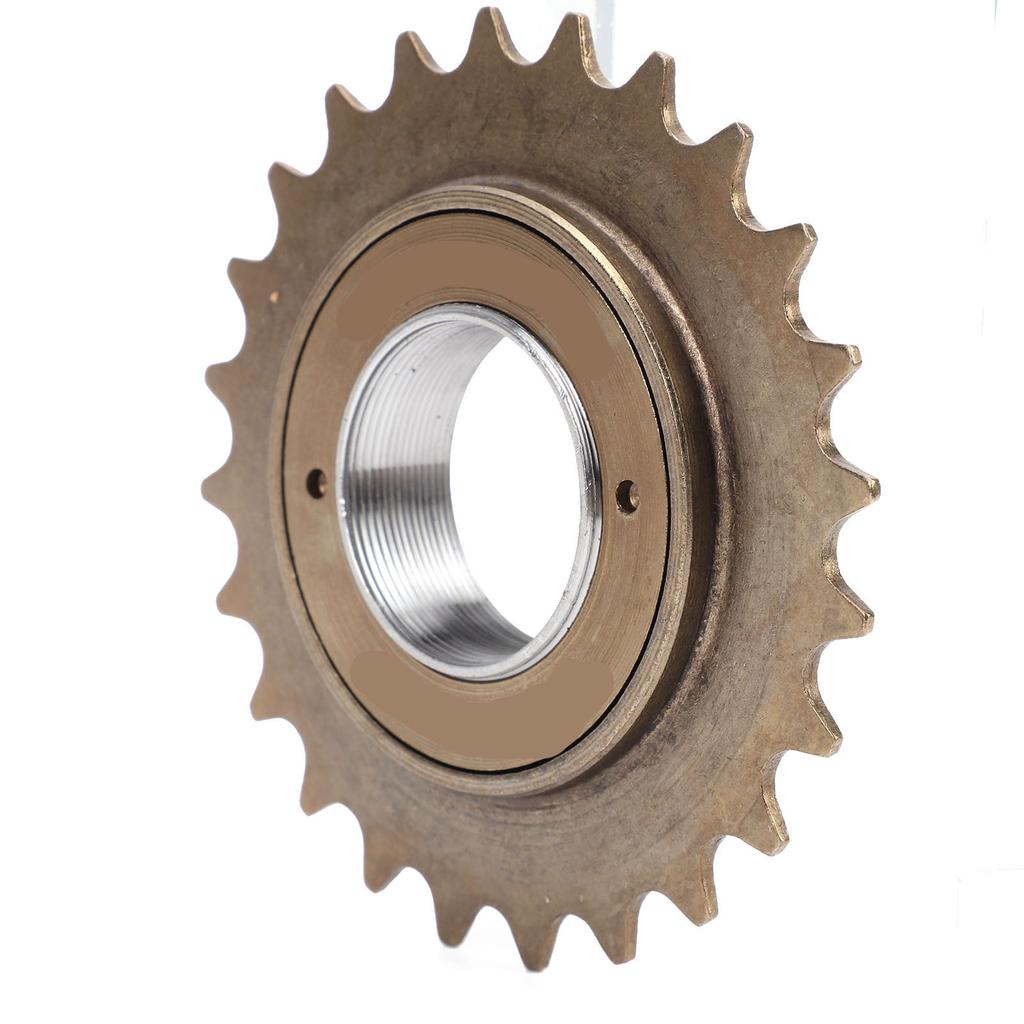 Single Speed Bike Freewheel Threaded Type Steel 24 Teeth Freewheel Cycling Replacement for 1 2in 1 8in One Speed Chains